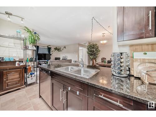 #219 11804 22 Av Sw, Edmonton, AB - Indoor Photo Showing Kitchen With Double Sink