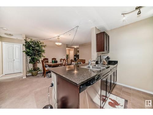 #219 11804 22 Av Sw, Edmonton, AB - Indoor Photo Showing Kitchen With Double Sink