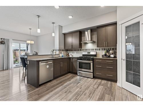 3017 Checknita Wy Sw, Edmonton, AB - Indoor Photo Showing Kitchen With Upgraded Kitchen