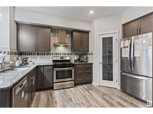 3017 Checknita Wy Sw, Edmonton, AB - Indoor Photo Showing Kitchen With Stainless Steel Kitchen With Upgraded Kitchen