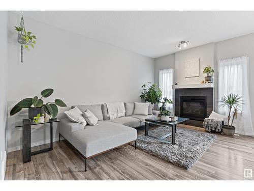 3017 Checknita Wy Sw, Edmonton, AB - Indoor Photo Showing Living Room With Fireplace