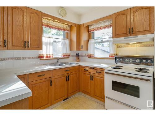 9912 79 St Nw, Edmonton, AB - Indoor Photo Showing Kitchen With Double Sink