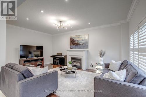 25 Silk Oak Court, Vaughan, ON - Indoor Photo Showing Living Room With Fireplace