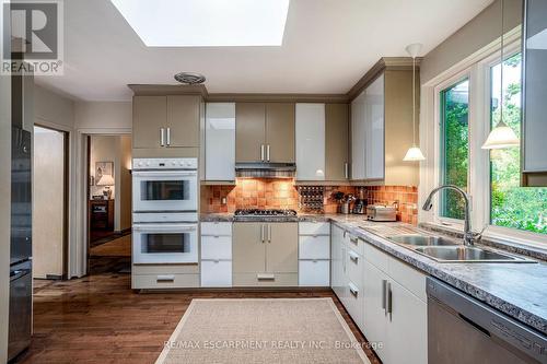 1 Hillcrest Court, Hamilton (Kirkendall), ON - Indoor Photo Showing Kitchen With Double Sink