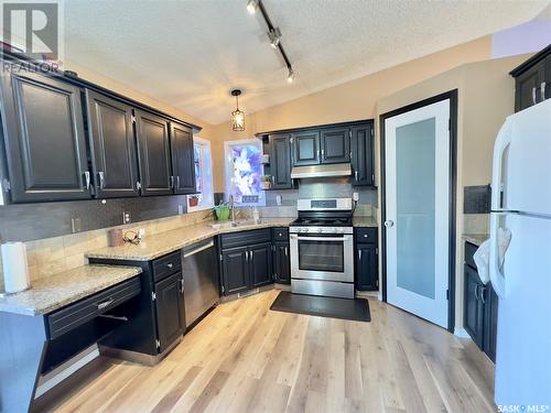 911 Bercovich Crescent, Regina, SK - Indoor Photo Showing Kitchen With Double Sink With Upgraded Kitchen