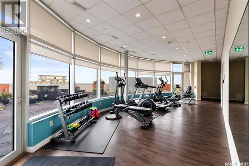 704 2300 Broad Street, Regina, SK - Indoor Photo Showing Gym Room