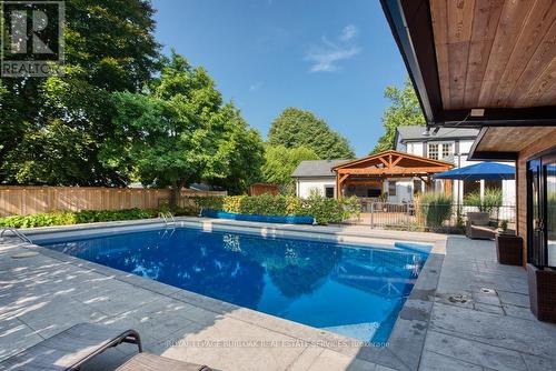 213 Penn Drive, Burlington, ON - Outdoor With In Ground Pool With Backyard