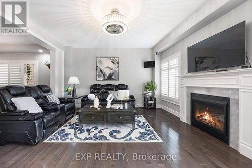 18 Prairie Creek Crescent, Brampton, ON - Indoor Photo Showing Living Room With Fireplace