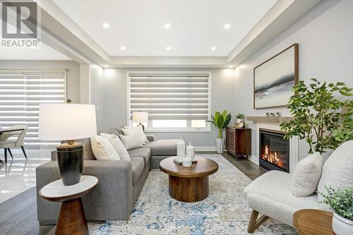 475 Violet Gate, Milton, ON - Indoor Photo Showing Living Room With Fireplace