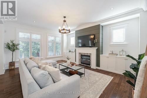 42 Bowshelm Court, Mississauga, ON - Indoor Photo Showing Living Room With Fireplace