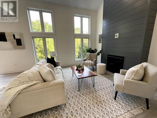 44 Greene Street, South Huron (Exeter), ON - Indoor Photo Showing Living Room With Fireplace