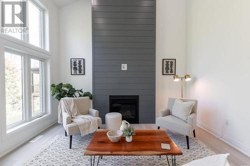 44 Greene Street, South Huron (Exeter), ON - Indoor Photo Showing Living Room With Fireplace