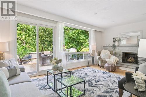 65 Samson Crescent, Toronto (Woburn), ON - Indoor Photo Showing Living Room With Fireplace