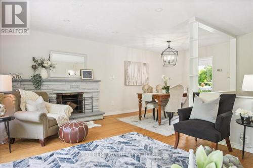 65 Samson Crescent, Toronto (Woburn), ON - Indoor Photo Showing Living Room With Fireplace