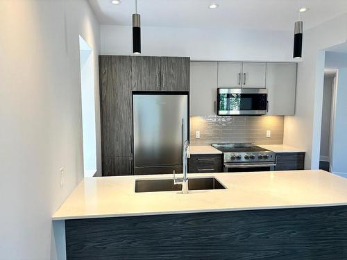 Kitchen - 509-4851 Ch. De La Côte-St-Luc, Montréal (Côte-Des-Neiges/Notre-Dame-De-Grâce), QC - Indoor Photo Showing Kitchen With Double Sink With Upgraded Kitchen