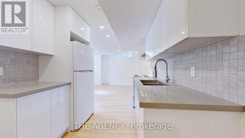 Bsmt - 19 Faimira Avenue, Georgina (Keswick North), ON - Indoor Photo Showing Kitchen With Double Sink