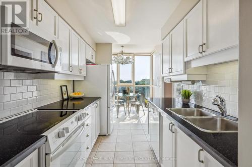 603 - 50 Old Mill Road, Oakville, ON - Indoor Photo Showing Kitchen With Double Sink With Upgraded Kitchen