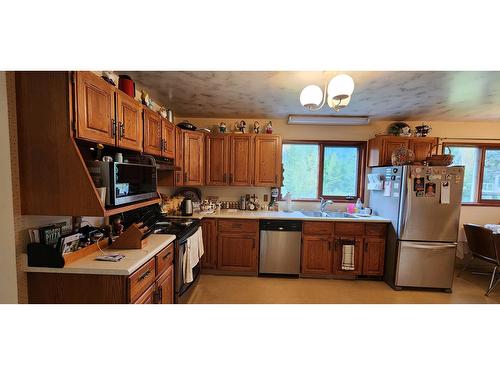 1975 Old Salmo Road, Fruitvale, BC - Indoor Photo Showing Kitchen With Double Sink