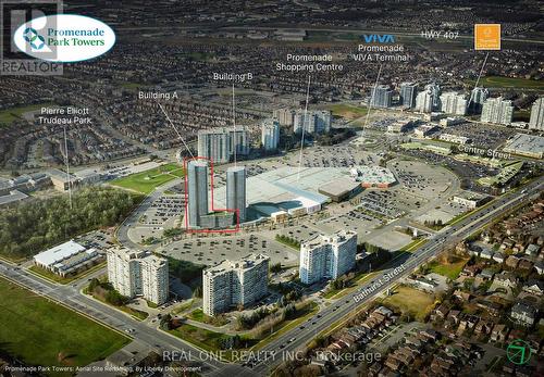 A-1602 - 1 Promenade Circle, Vaughan, ON -  With View