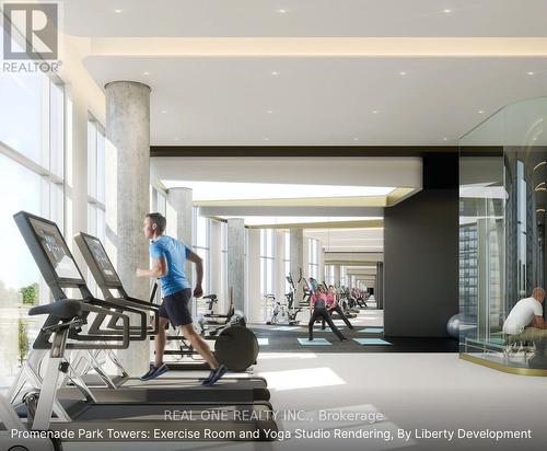 A-1602 - 1 Promenade Circle, Vaughan, ON - Indoor Photo Showing Gym Room