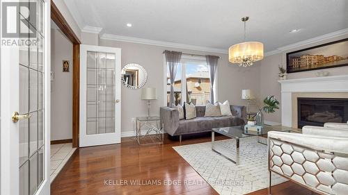 21 Haskins Court, Hamilton, ON - Indoor Photo Showing Living Room With Fireplace