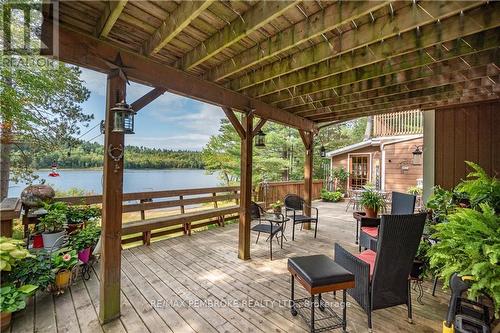 26 Clark'S Landing Lane, Laurentian Hills, ON - Outdoor With Body Of Water With Deck Patio Veranda With Exterior