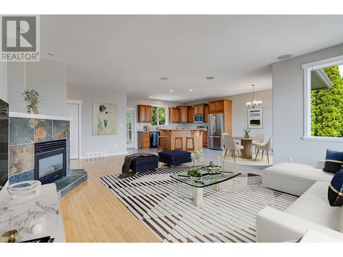 3362 Sundance Drive, West Kelowna, BC - Indoor Photo Showing Living Room With Fireplace