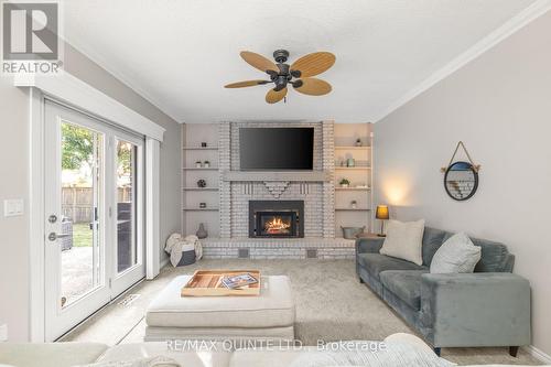 46 Grosvenor Drive, Belleville, ON - Indoor Photo Showing Living Room With Fireplace