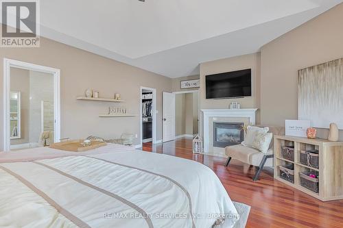 9 Garden Wood Avenue, Caledon, ON - Indoor Photo Showing Bedroom With Fireplace