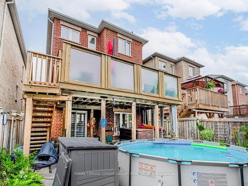 25 La Roche Ave Ave, Halton Hills, ON - Outdoor With Above Ground Pool With Deck Patio Veranda