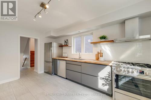 905 Carlaw Avenue, Toronto (Playter Estates-Danforth), ON - Indoor Photo Showing Kitchen With Stainless Steel Kitchen