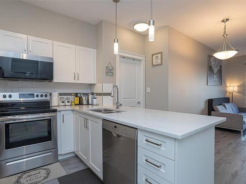 309-844 Goldstream Ave, Langford, BC - Indoor Photo Showing Kitchen With Double Sink