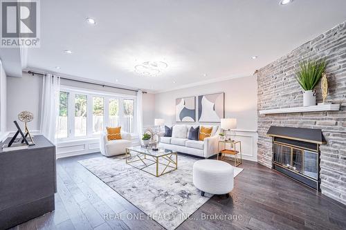 1321 Monks Passage, Oakville (Glen Abbey), ON - Indoor Photo Showing Living Room With Fireplace