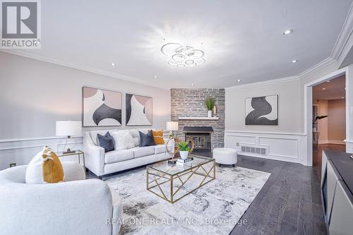 1321 Monks Passage, Oakville (Glen Abbey), ON - Indoor Photo Showing Living Room With Fireplace