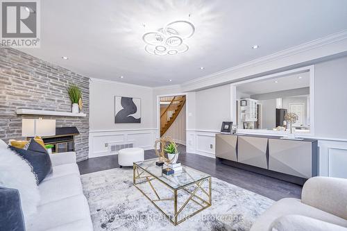 1321 Monks Passage, Oakville (Glen Abbey), ON - Indoor Photo Showing Living Room With Fireplace