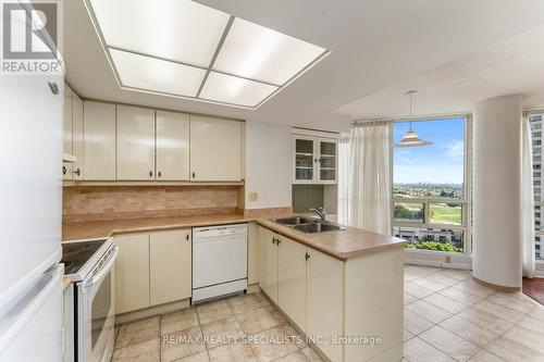 1204 - 45 Kingsbridge Garden Circle, Mississauga (Hurontario), ON - Indoor Photo Showing Kitchen With Double Sink