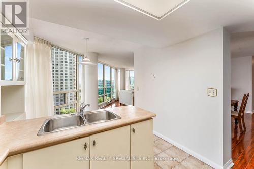 1204 - 45 Kingsbridge Garden Circle, Mississauga (Hurontario), ON - Indoor Photo Showing Kitchen With Double Sink