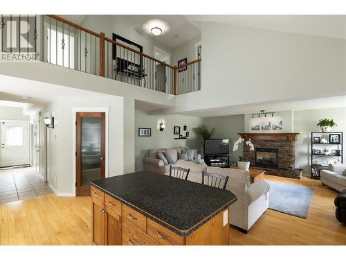 1451 Rose Meadow Drive Unit# 12, West Kelowna, BC - Indoor Photo Showing Living Room With Fireplace