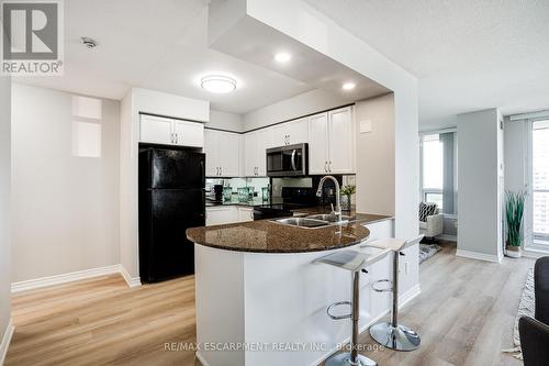 2308 - 4090 Living Arts Drive, Mississauga (City Centre), ON - Indoor Photo Showing Kitchen With Double Sink