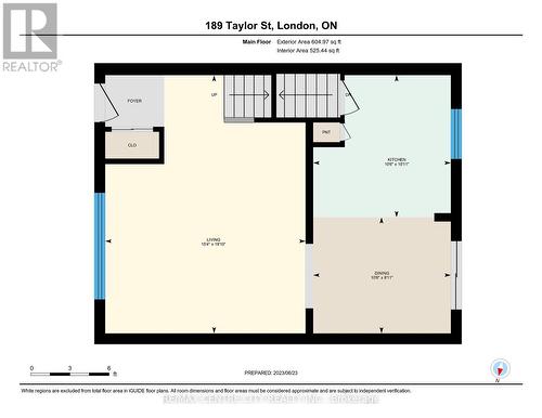 189 Main Level Floor Plan. - 187-189 Taylor Street, London, ON - Other