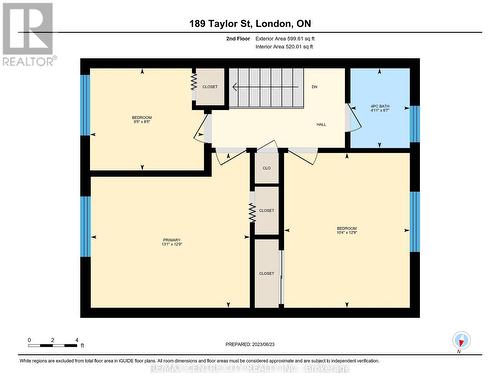 189 - Upper Floor Plan. - 187-189 Taylor Street, London, ON - Other