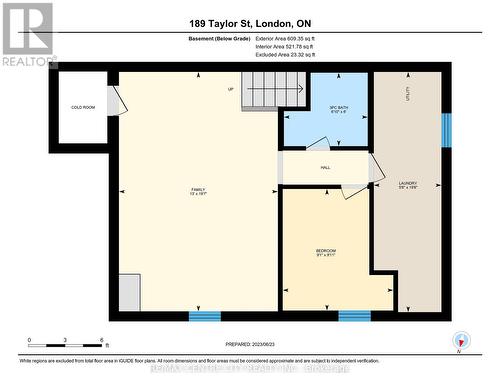 189 Basement Floor Plan. - 187-189 Taylor Street, London, ON - Other