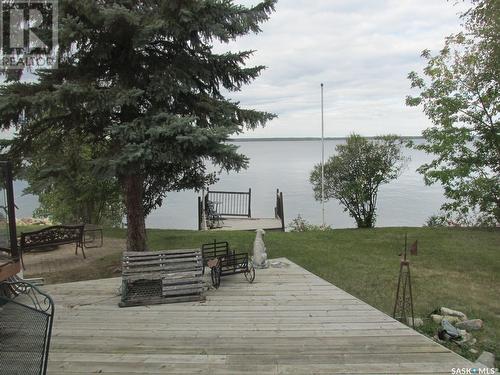 1118 Birch Avenue, Tobin Lake, SK - Outdoor With Body Of Water With Deck Patio Veranda With View