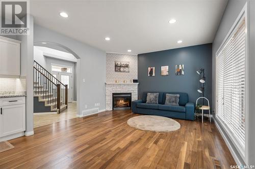 1127 Stensrud Road, Saskatoon, SK - Indoor Photo Showing Living Room With Fireplace