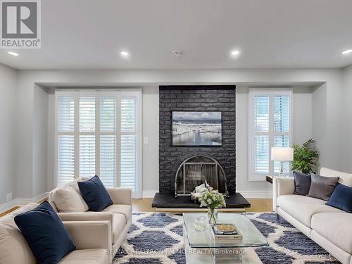 27 Green Spring Drive, Toronto (Milliken), ON - Indoor Photo Showing Living Room With Fireplace