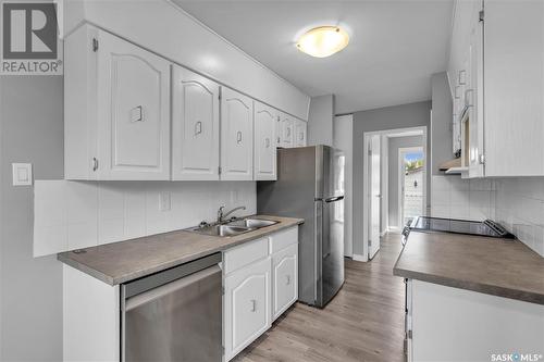 3342 Diefenbaker Drive, Saskatoon, SK - Indoor Photo Showing Kitchen With Double Sink