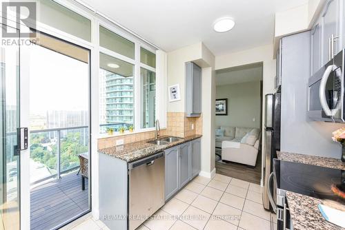 2109 - 70 Absolute Avenue, Mississauga (City Centre), ON - Indoor Photo Showing Kitchen With Double Sink