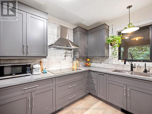 213 Caroline Street S, Hamilton, ON - Indoor Photo Showing Kitchen With Double Sink