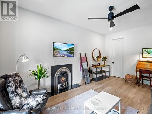 213 Caroline Street S, Hamilton, ON - Indoor Photo Showing Living Room With Fireplace