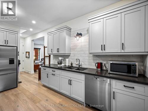 213 Caroline Street S, Hamilton, ON - Indoor Photo Showing Kitchen With Double Sink